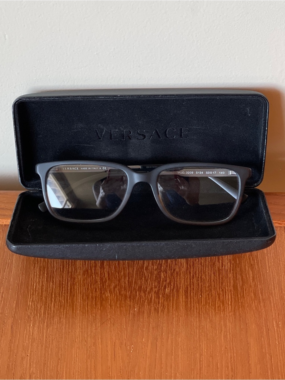 Versace Eye Glasses Frames MOD 3209 5134 Black Brown Grey Rectangular 53-17-140